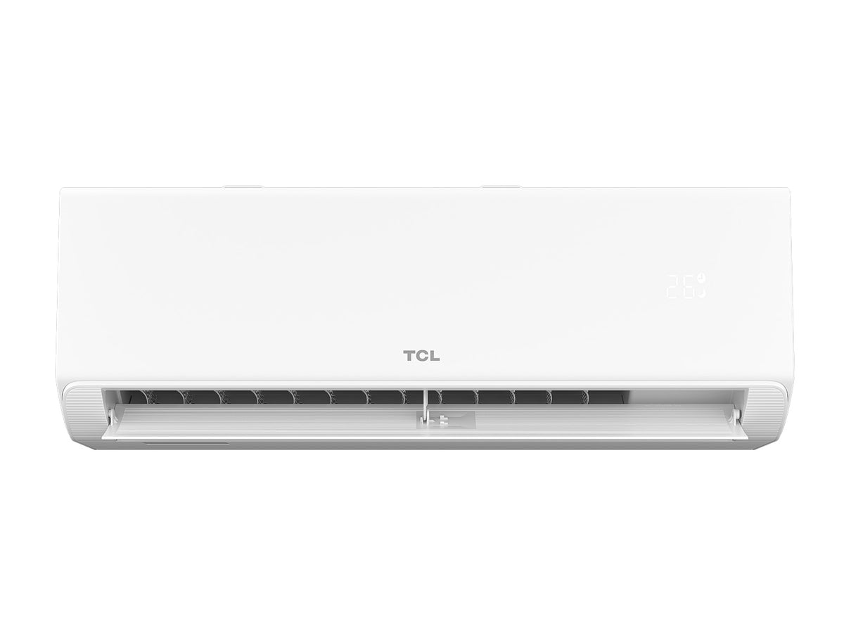 TCL BreezeIN 2.0 indoor air conditioner front, vane open, representative manufacturer series photo