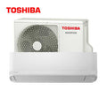 Toshiba Seiya Plus indoor and outdoor units — representative B2KVG family product photograph; cabinet dimensions vary by capacity