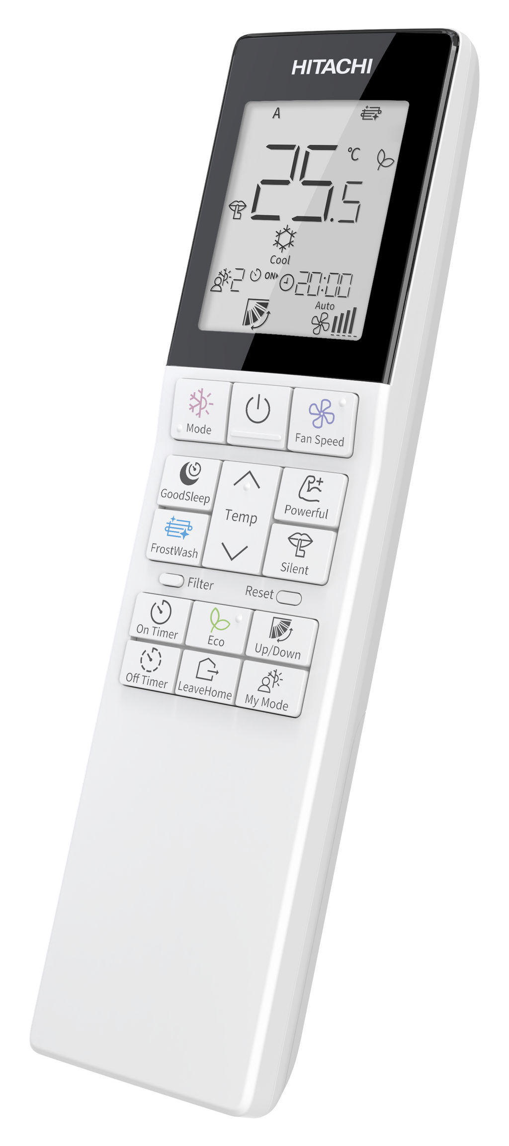Hitachi airHome400 handheld remote control — supplemental distributor-hosted product image