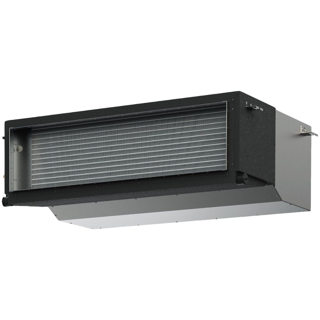 Panasonic PE4R ducted indoor unit — representative equipment image; size varies by capacity
